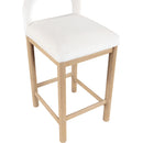 Meridian Conrad Cream Velvet Counter Stool IMAGE 7