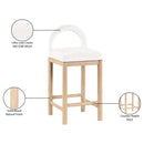 Meridian Conrad Cream Velvet Counter Stool IMAGE 9