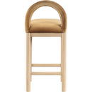 Meridian Conrad Saddle Velvet Counter Stool IMAGE 5