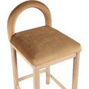 Meridian Conrad Saddle Velvet Counter Stool IMAGE 6