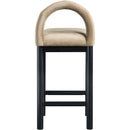 Meridian Conrad Beige Velvet Counter Stool IMAGE 5