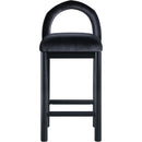Meridian Conrad Black Velvet Counter Stool IMAGE 3