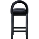 Meridian Conrad Black Velvet Counter Stool IMAGE 5
