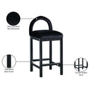 Meridian Conrad Black Velvet Counter Stool IMAGE 9