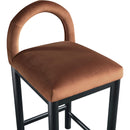 Meridian Conrad Cognac Velvet Counter Stool IMAGE 6