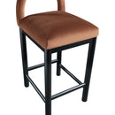 Meridian Conrad Cognac Velvet Counter Stool IMAGE 7