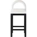 Meridian Conrad Cream Velvet Counter Stool IMAGE 3