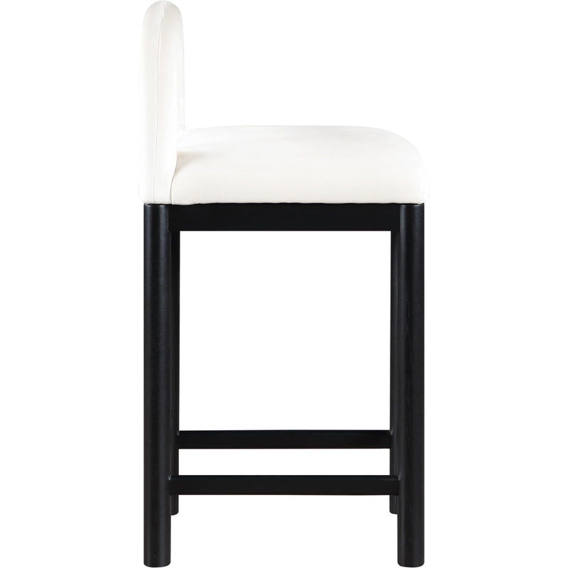 Meridian Conrad Cream Velvet Counter Stool IMAGE 4