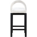 Meridian Conrad Cream Velvet Counter Stool IMAGE 5