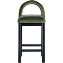 Meridian Conrad Green Velvet Counter Stool IMAGE 3