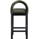 Meridian Conrad Green Velvet Counter Stool IMAGE 5