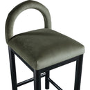 Meridian Conrad Green Velvet Counter Stool IMAGE 6