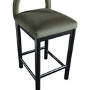 Meridian Conrad Green Velvet Counter Stool IMAGE 7