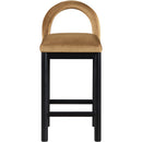 Meridian Conrad Saddle Velvet Counter Stool IMAGE 3