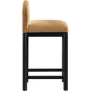 Meridian Conrad Saddle Velvet Counter Stool IMAGE 4