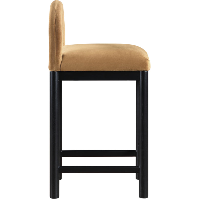 Meridian Conrad Saddle Velvet Counter Stool IMAGE 4