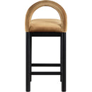Meridian Conrad Saddle Velvet Counter Stool IMAGE 5