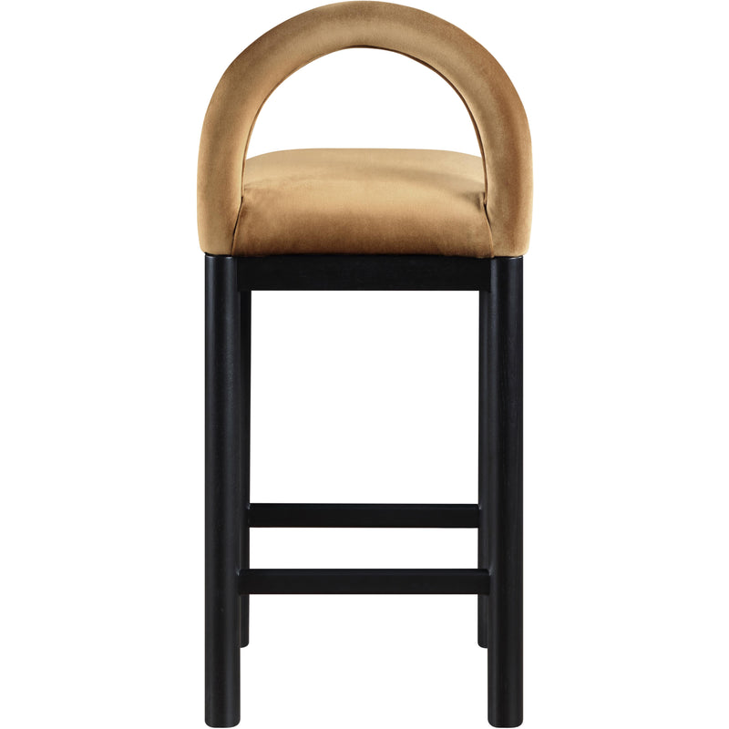 Meridian Conrad Saddle Velvet Counter Stool IMAGE 5