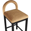 Meridian Conrad Saddle Velvet Counter Stool IMAGE 6