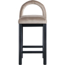 Meridian Conrad Taupe Velvet Counter Stool IMAGE 3