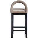 Meridian Conrad Taupe Velvet Counter Stool IMAGE 5
