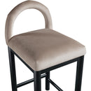 Meridian Conrad Taupe Velvet Counter Stool IMAGE 6