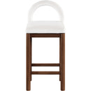 Meridian Conrad Cream Velvet Counter Stool IMAGE 3
