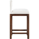 Meridian Conrad Cream Velvet Counter Stool IMAGE 4