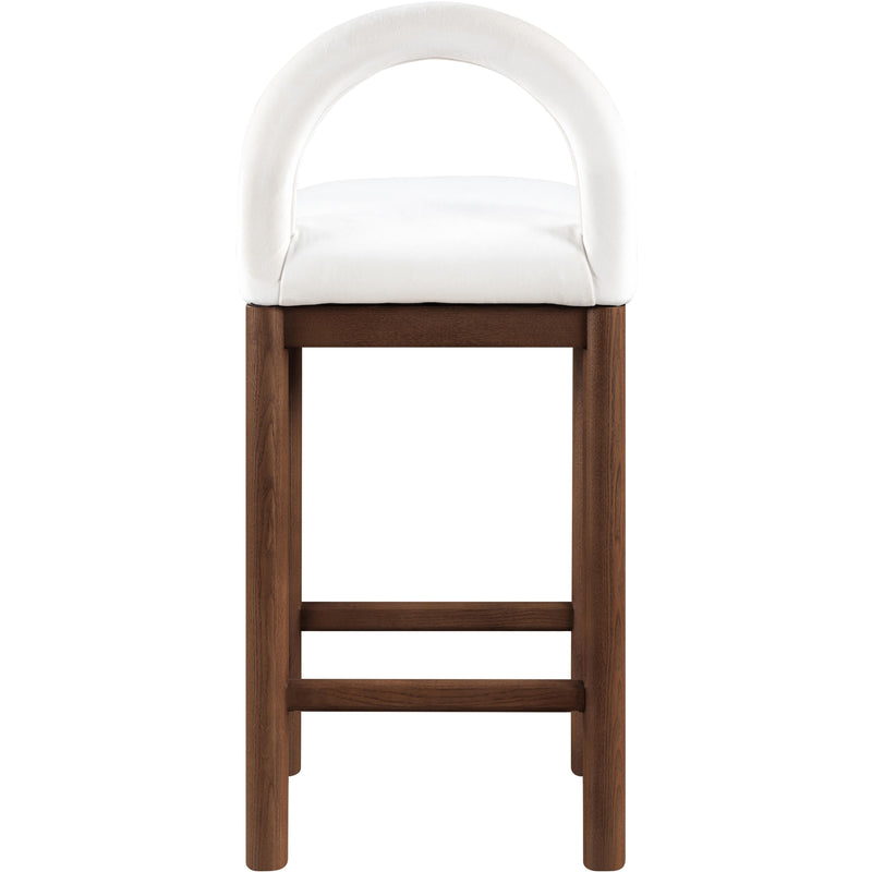 Meridian Conrad Cream Velvet Counter Stool IMAGE 5