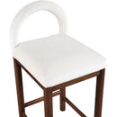Meridian Conrad Cream Velvet Counter Stool IMAGE 6