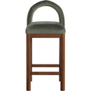 Meridian Conrad Green Velvet Counter Stool IMAGE 3
