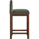 Meridian Conrad Green Velvet Counter Stool IMAGE 4