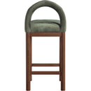 Meridian Conrad Green Velvet Counter Stool IMAGE 5