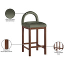 Meridian Conrad Green Velvet Counter Stool IMAGE 9