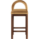 Meridian Conrad Saddle Velvet Counter Stool IMAGE 3