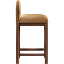 Meridian Conrad Saddle Velvet Counter Stool IMAGE 4