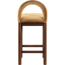 Meridian Conrad Saddle Velvet Counter Stool IMAGE 5