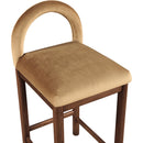 Meridian Conrad Saddle Velvet Counter Stool IMAGE 6