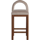 Meridian Conrad Taupe Velvet Counter Stool IMAGE 3