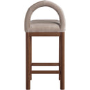 Meridian Conrad Taupe Velvet Counter Stool IMAGE 5