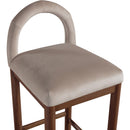 Meridian Conrad Taupe Velvet Counter Stool IMAGE 6