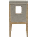 Meridian Gwendolyn Cream Linen Textured Fabric Dining Side Chair IMAGE 5