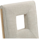 Meridian Gwendolyn Cream Linen Textured Fabric Dining Side Chair IMAGE 8