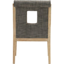 Meridian Gwendolyn Grey Linen Textured Fabric Dining Arm Chair IMAGE 5