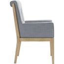 Meridian Gwendolyn Light Blue Linen Textured Fabric Dining Arm Chair IMAGE 4