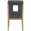 Meridian Gwendolyn Navy Linen Textured Fabric Dining Side Chair IMAGE 5