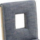 Meridian Gwendolyn Navy Linen Textured Fabric Dining Side Chair IMAGE 8