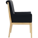 Meridian Gwendolyn Black Vegan Leather Dining Arm Chair IMAGE 4