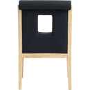 Meridian Gwendolyn Black Vegan Leather Dining Arm Chair IMAGE 5