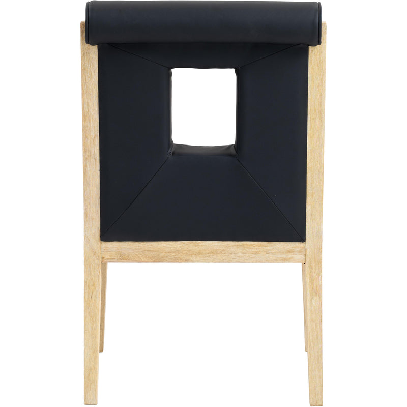 Meridian Gwendolyn Black Vegan Leather Dining Arm Chair IMAGE 5